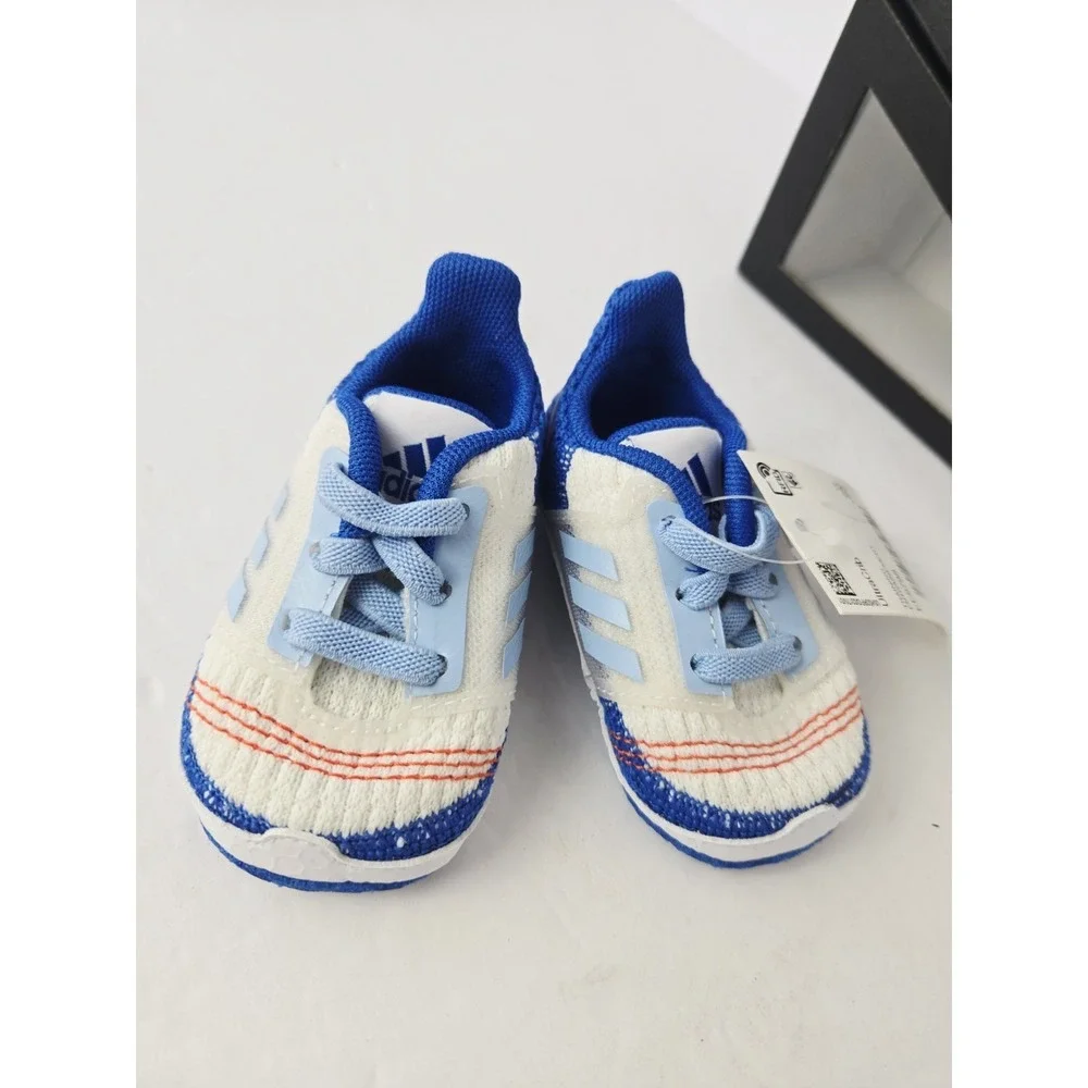 Adidas Kid's UltraCrib Walking Shoe White Blue 1K US Toddler EE8798‎ NEW